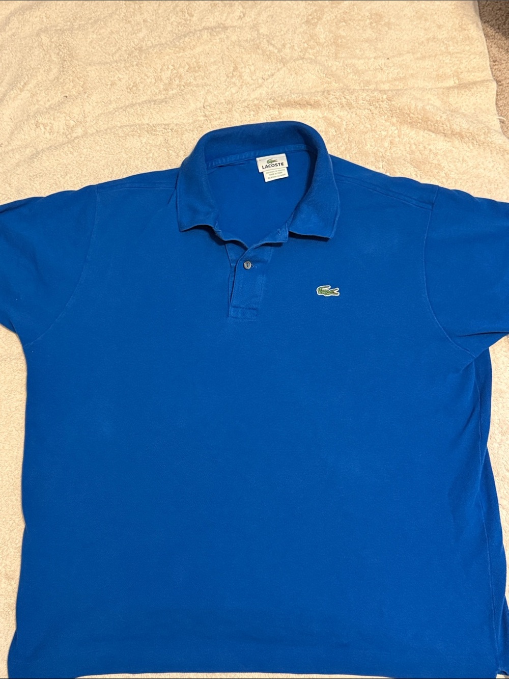 Lacoste Men's Royal Blue Polo with Crocodile Logo